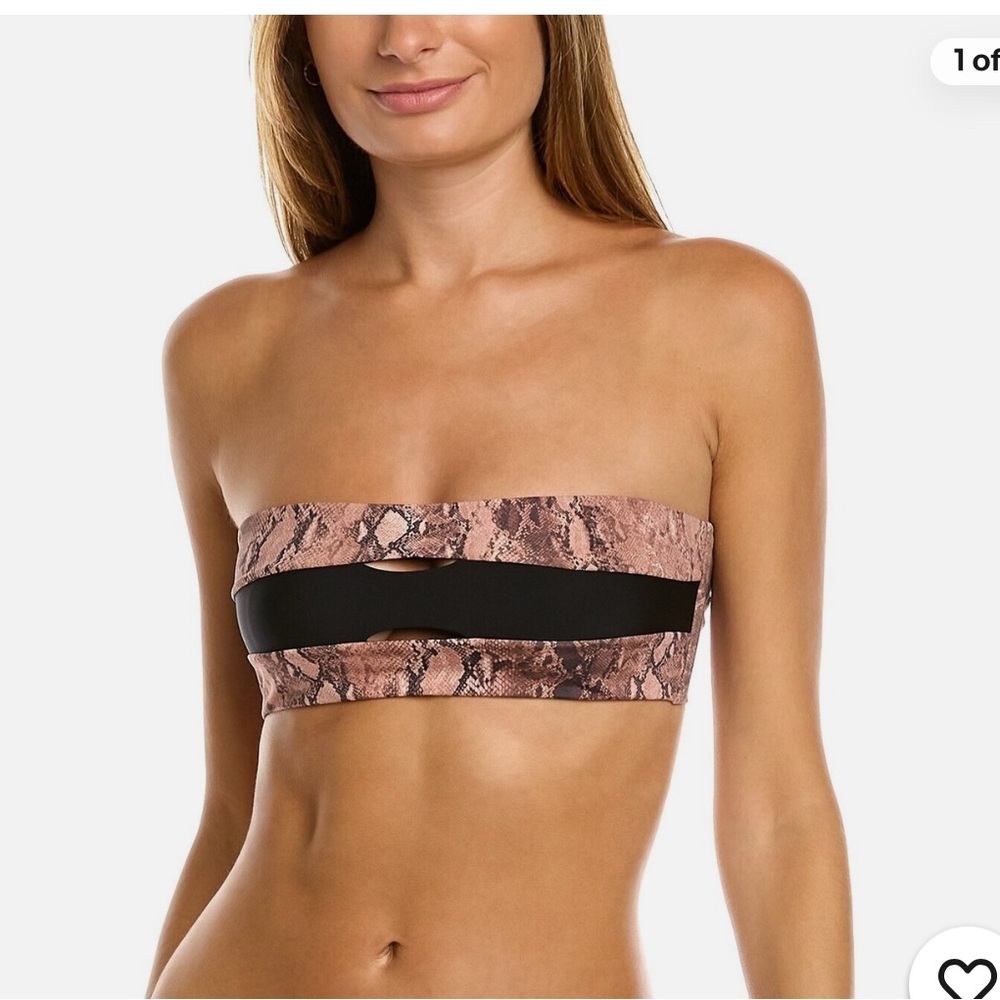 PQ Swim Snake Print Bandeau Bikini Top